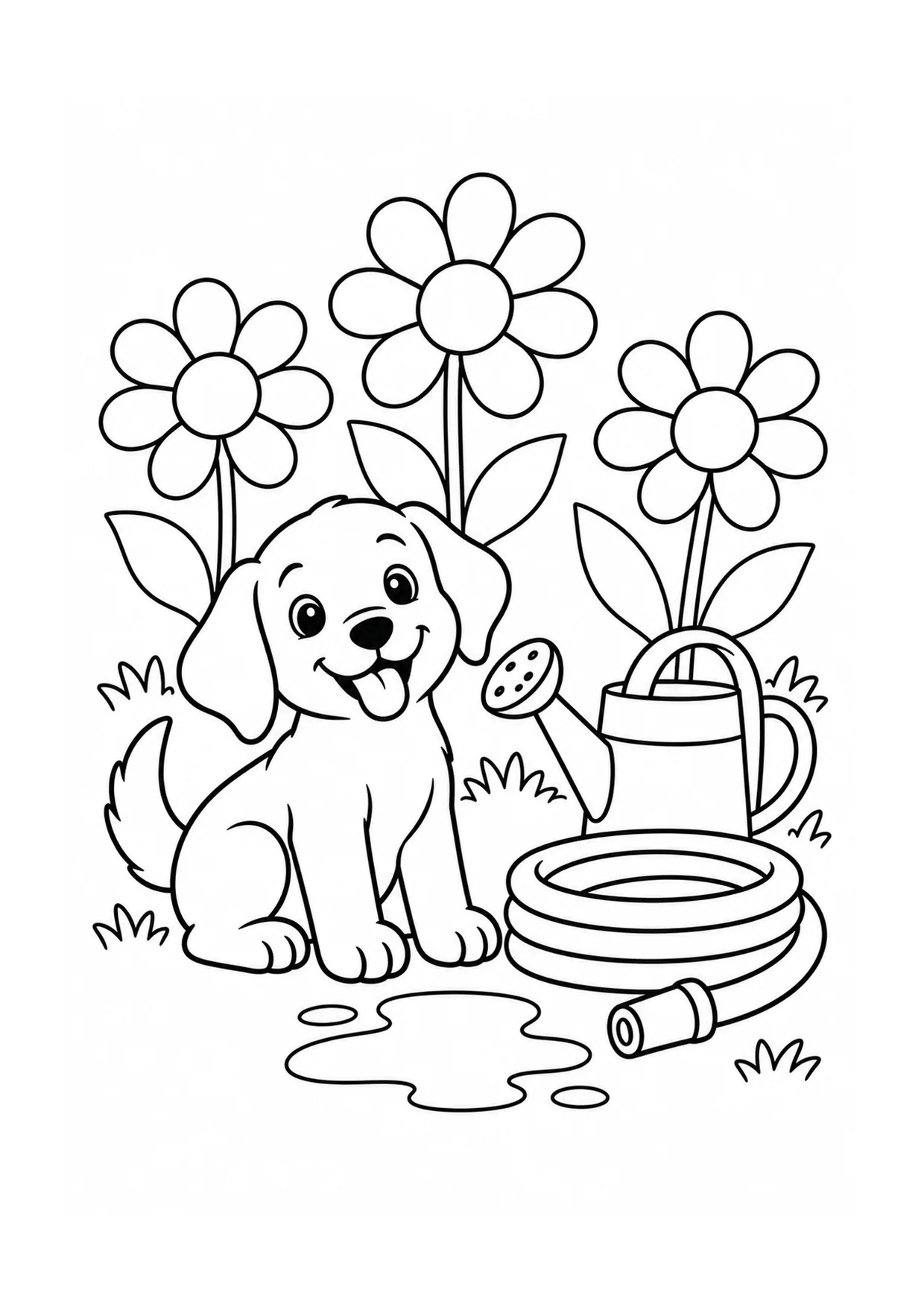 Dog coloring pages - free printable coloring collection