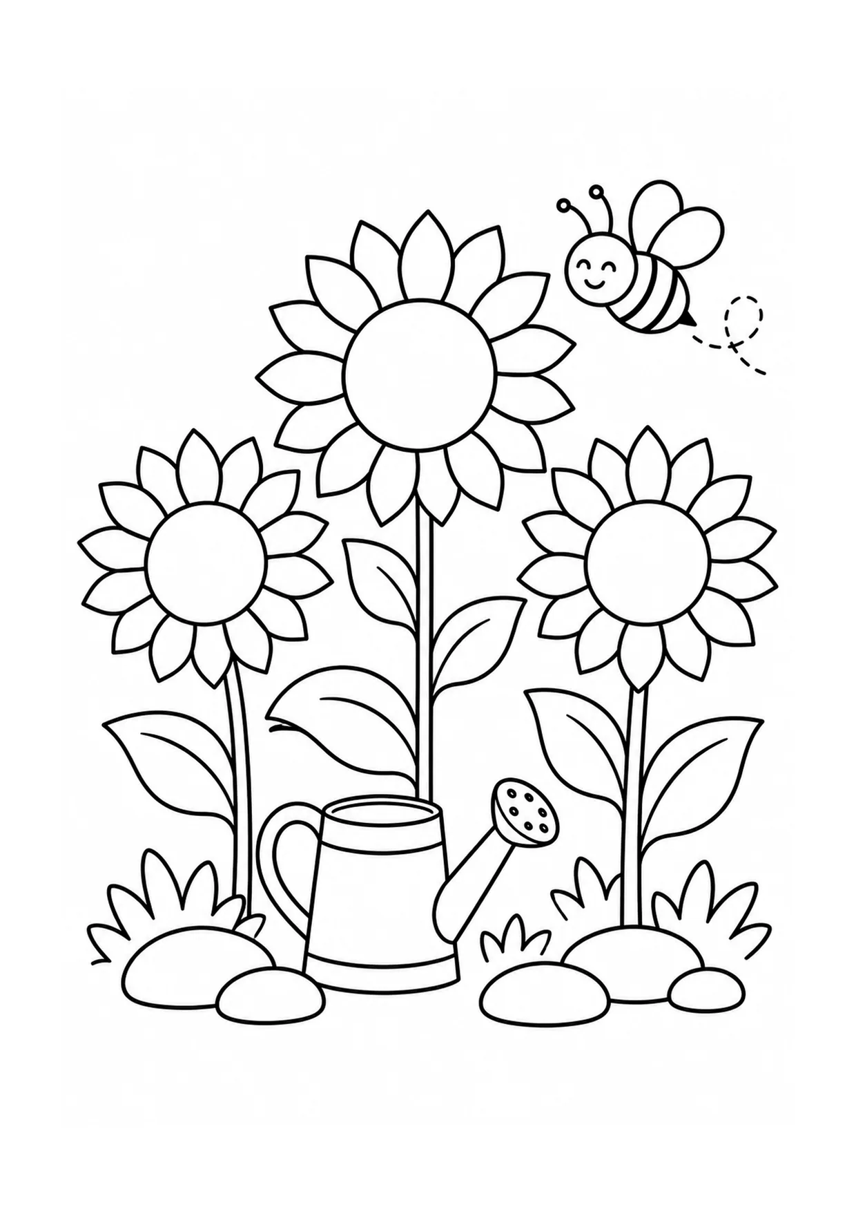 Garden plant coloring pages - free printable coloring collection